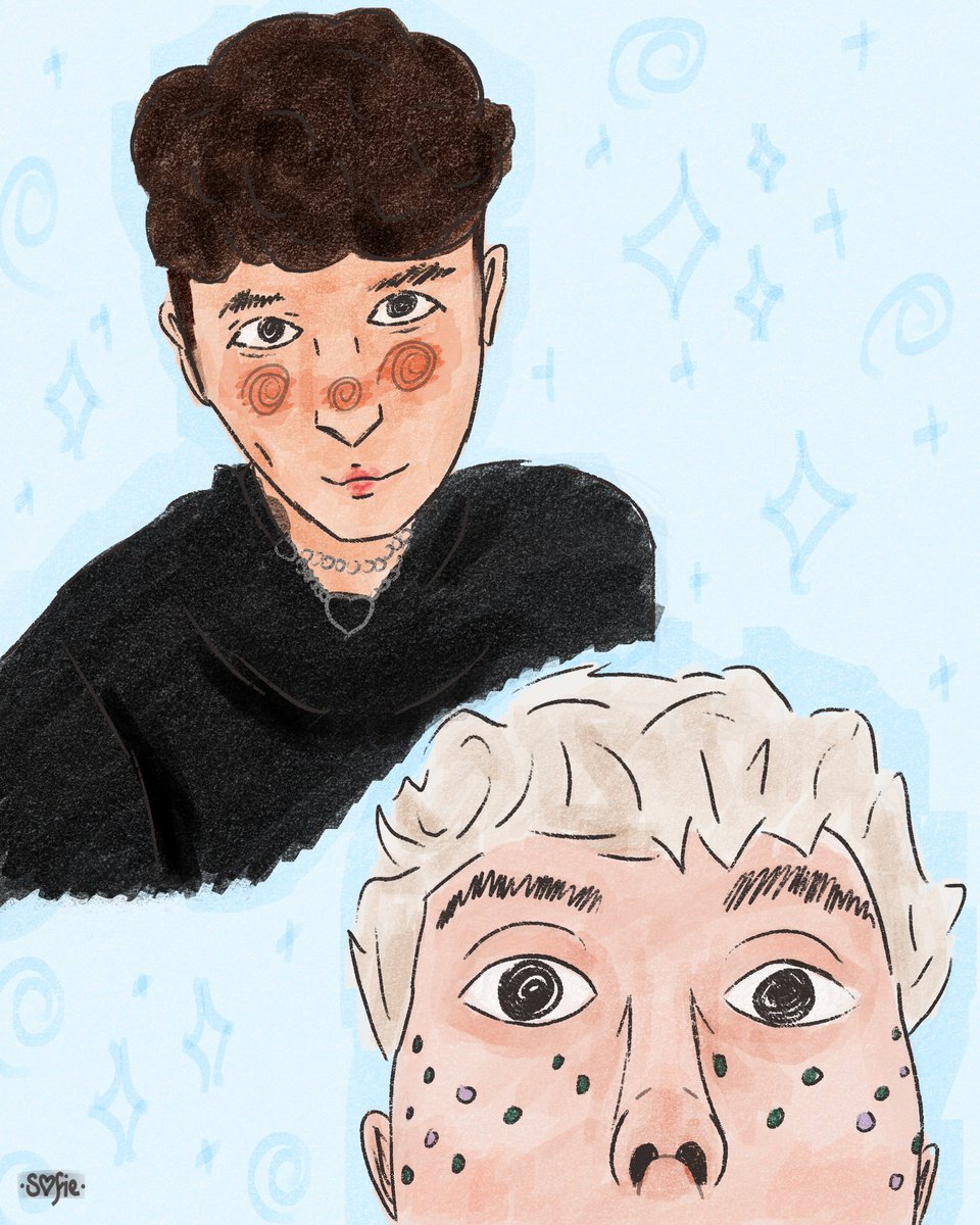 jam_rolypoly's tweet photo. boys in makeup ✨🌀 #phanart https://t.co/vbCLCDlI5A