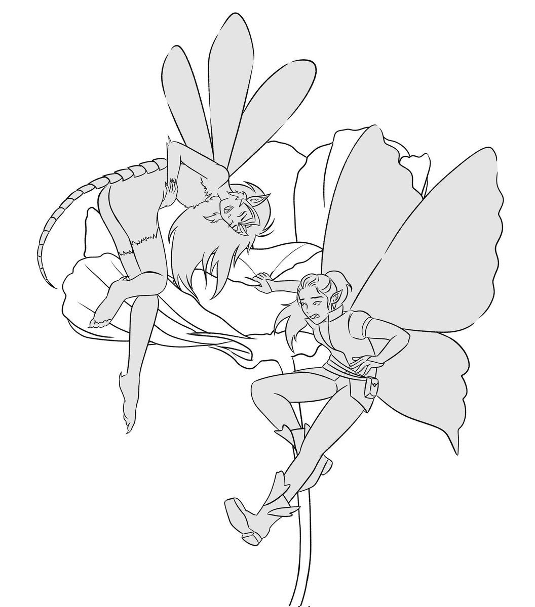 veiled_marni's tweet photo. Newly turned fairy Adora learning to fly with fast-flying fairy Catra 🧚‍♀️
#catradora #shera #WIPㅤㅤㅤ https://t.co/iLR2BUT8oy