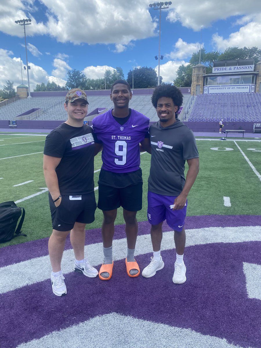 Mrjones_21's tweet photo. Thank you @Coach_Lemke @CoachTrot and all the coaches at the University of St. Thomas for a great campus visit and camp experience over the last few days. I appreciate the coaching, feedback, and opportunity to compete. Excited to keep building relationships with this program
@CShortsIII @AJShortsss @HC_MustangsFB @npatexas1 @coachupton43 @footfireinc_20 @SeanOReilly979 @bench424nmore
