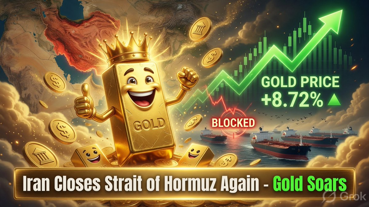 Mkeoxo's tweet photo. Gold will rise next week, with increasing geopolitical tensions and Iran closing the strait again. https://t.co/audzTfOOi7
