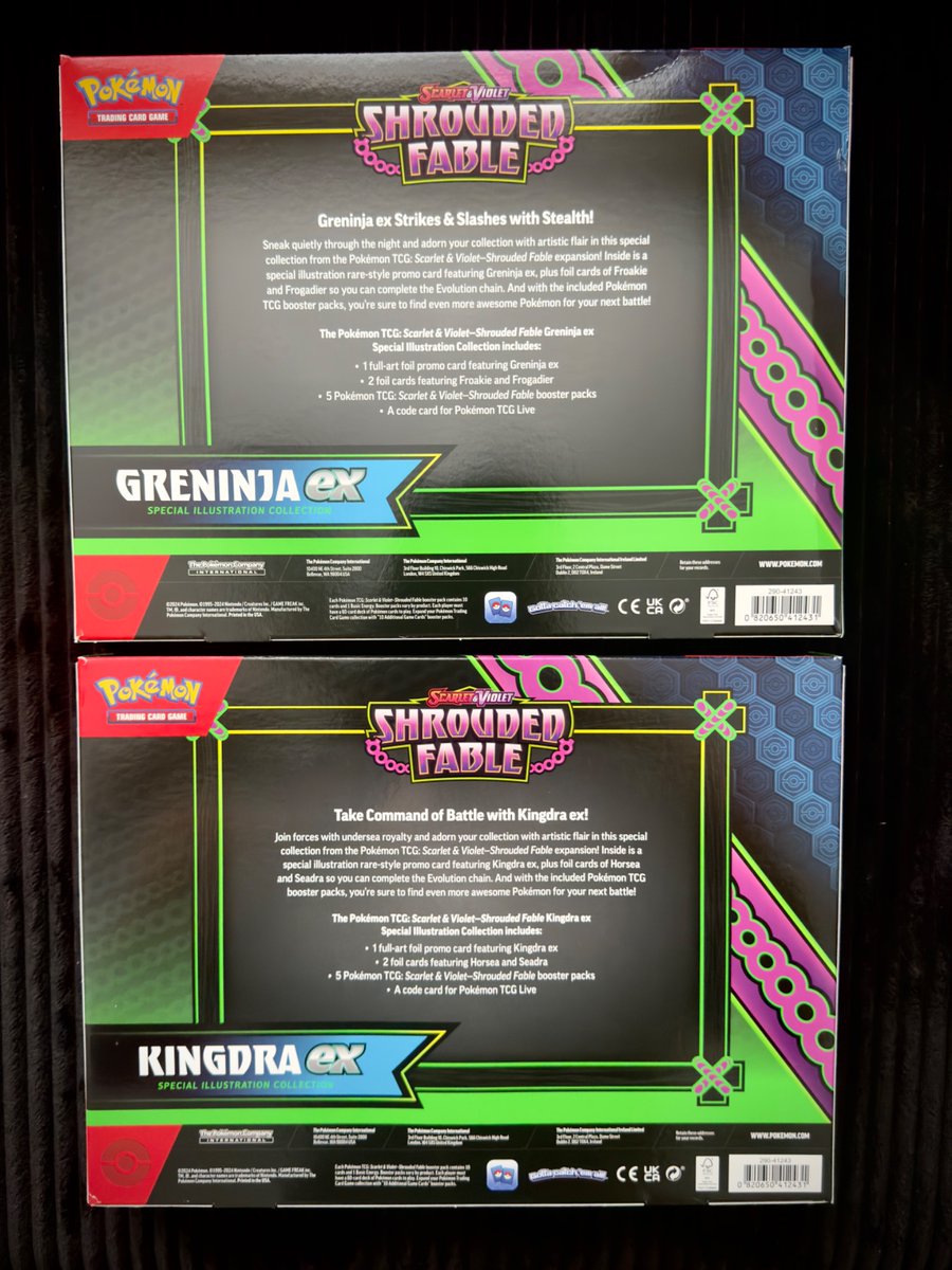 businessdhhrd's tweet photo. Sealed Claim Sale 🎁

SF Special Illustration Collections 🟢

🌊 Kingdra &amp; Greninja 🥷

— $350 shipped for both

*Extra Greninja Box available for $200 shipped https://t.co/IwfUKQKIeC
