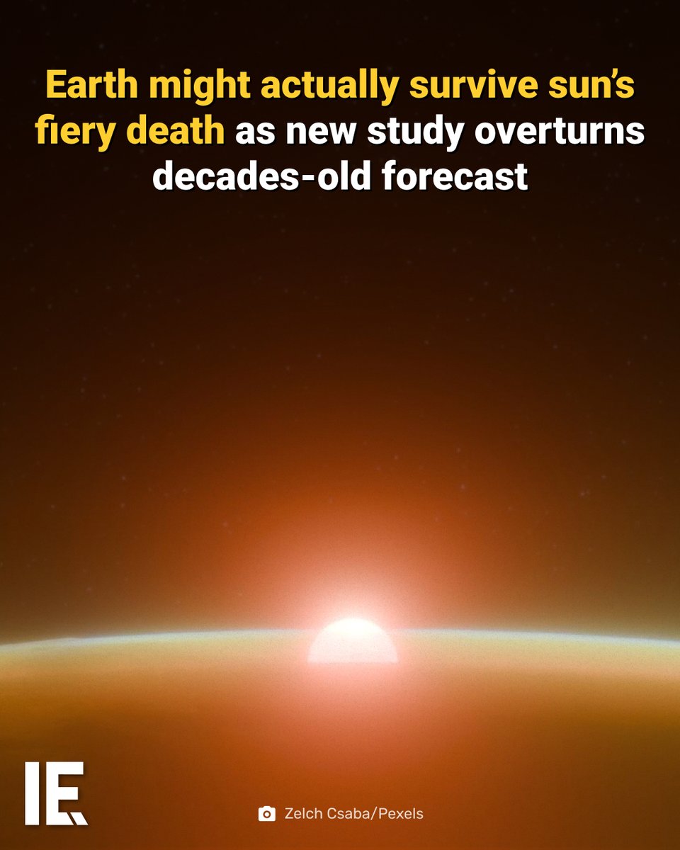 IntEngineering's tweet photo. For decades, scientists believed the sun would inevitably swallow Earth.
https://t.co/hcjNrnPVWy
#SunDeath #EarthSurvival #AstrophysicsResearch https://t.co/E1GcCp8iSF