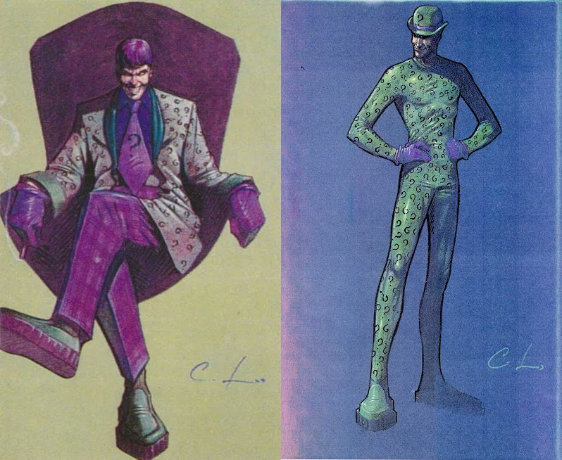 TheBatHome's tweet photo. Concept art for Jim Carrey's Riddler https://t.co/EbAI65taBs