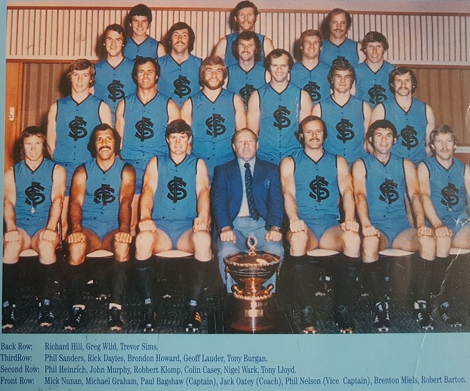 JohnCasey2880's tweet photo. Sturt's 1976 premiership team &amp; the Double Blues 1966 flag winning side will be celebrated at today's @SANFL game at Unley - join us LIVE &amp; FREE 2pm Ch7 #Adelaide - "Mr Magic" Paul Bagshaw is our special guest at HT https://t.co/bdMuQ6hMXb