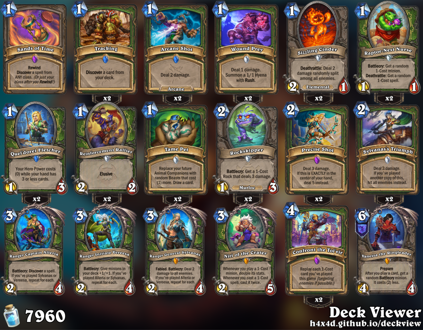 SidisiTV's tweet photo. June Legend w my Vanessa Face deck!
Not proud of this one but Rogues/Mages were abusing all of my off meta experiments (Magmaw decks mostly). Relatively easy to punch in w this- Vanessa offers a nice late game board refill.
#SidsLegend #sidcataclysmdecks #hearthstone https://t.co/NrYFHsg941