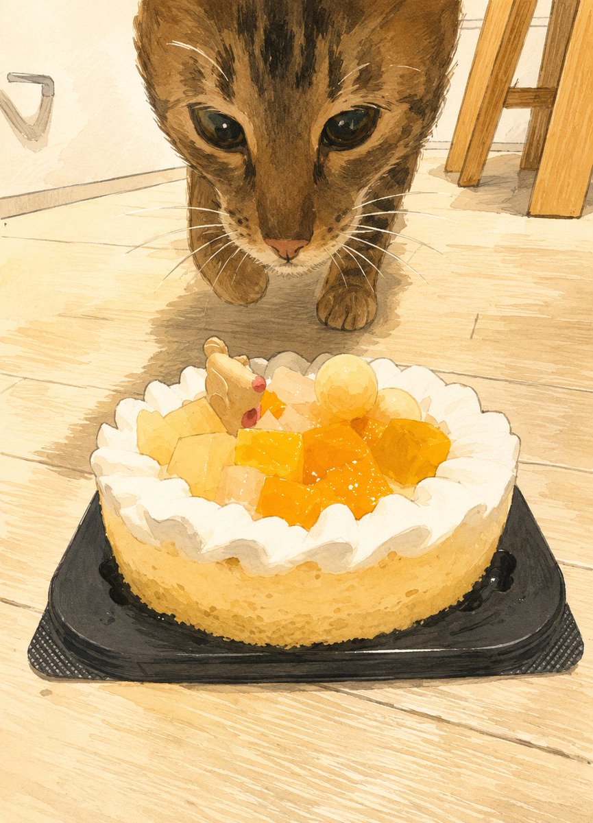 N0chuke's tweet photo. おはようございます☔️
今日は6/21 夏至 1年で昼が最も長い日
そして、うちの猫Qooの10歳の誕生日🎂
昨日ひと足早くケーキ買ってきて
口と鼻にクリームくっ付けて爆食いしてましたw

日曜日は定期配信はspoonへ！
19:00~spoon
入室お待ちしてます🌟 https://t.co/ENbuW2uZxJ