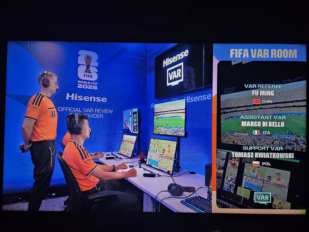 RedOutBlueIn's tweet photo. Interesting choice of name for the VAR official 😳
Guessing the parents were having a bad day when they chose the name of the baby-to-be! 🤷‍♂️😂
#FuMing #ECUCUR #WorldCup2026 https://t.co/PgYKyXB9Ms