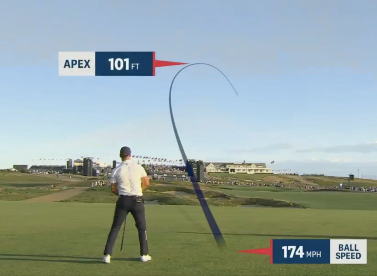 jamierkennedy's tweet photo. Wild that it was "this shot" that clinched the US Open...  

The ball flight of most 20-handicaps. https://t.co/rOyCQvLkN9