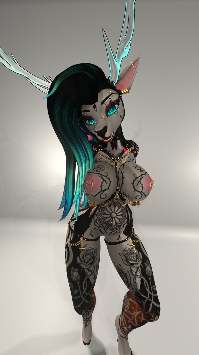 ShanaLynxe's tweet photo. Your little doe has gone to get a tattoo. I feel so sexy—don't you? Call me Mommy😘#vrc #furry #furryporn https://t.co/fdWSk2oM07