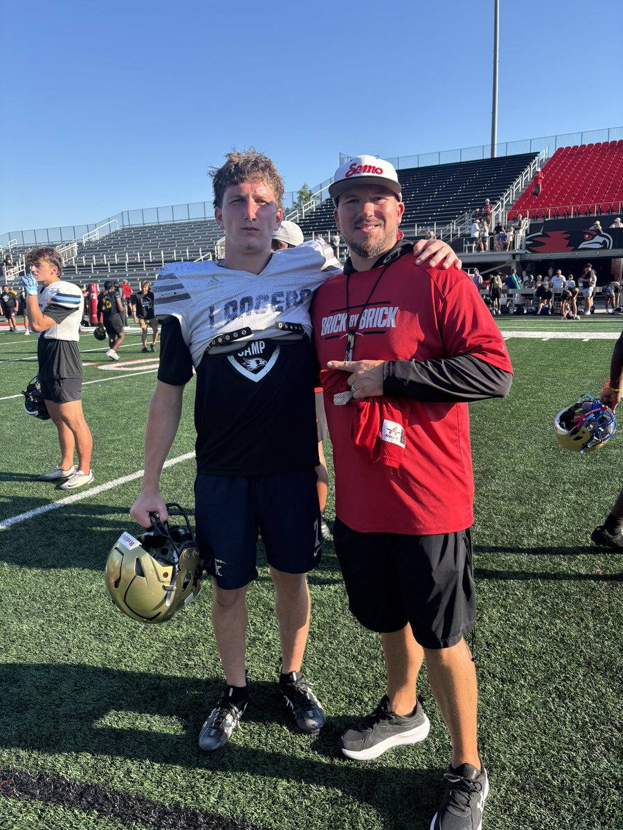 lynnden09's tweet photo. I had a great time competing at the @SEMOfootball camp this evening! Definitely got way better today with help from the players and coach’s at SEMO football. Thank you @Coach_Drury @Coach_GSanders for the opportunity to compete. 

@JPRockMO @StPX_Football @CoachFrankRay @GSV_STL https://t.co/gHbUYcH4mJ
