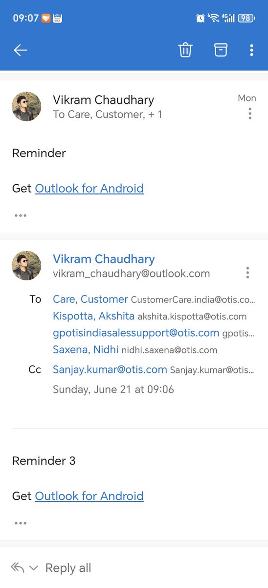 vikram_7772's tweet photo. @OtisElevatorCo worst lift company ever no commitments no value no reply no delivery   no expertise no buy Otis left ever no account calculation. Buy other brand but No Otis
Lie about quotation
Lie about delivery time still pending
@MHI_GoI @jagograhakjago https://t.co/AUP7vjSDUW