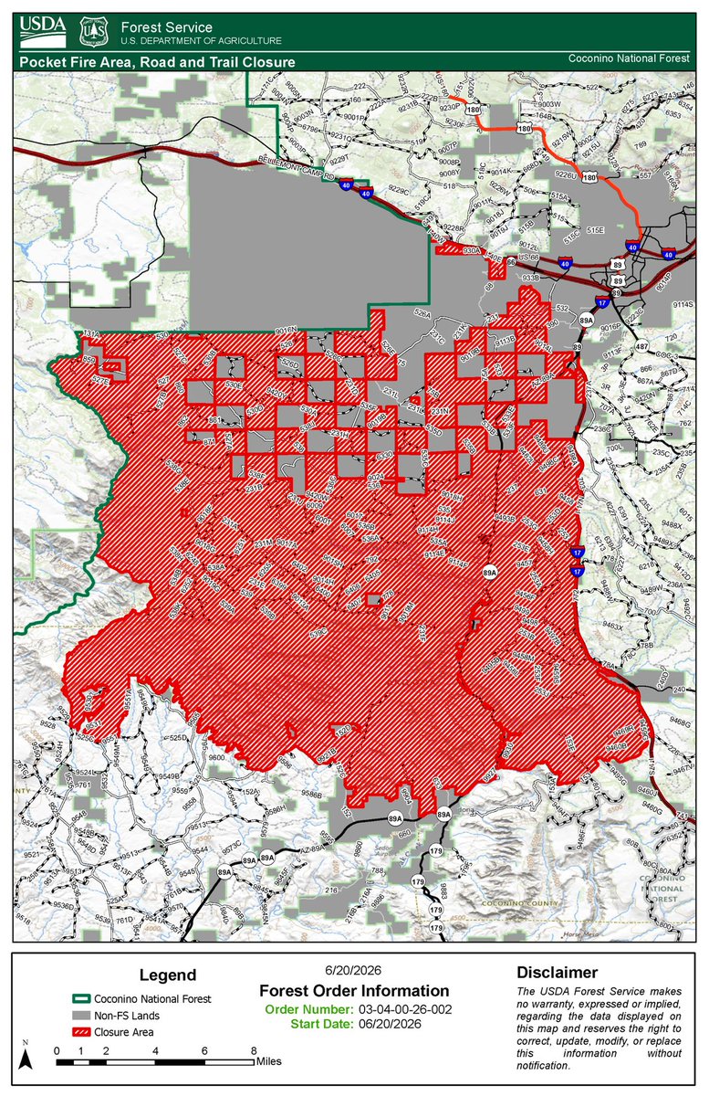 ktukker's tweet photo. #pocketfire near #sedona : closures from @forestservice : https://t.co/W6kPiSTXbJ https://t.co/EYUx6vrrDW
