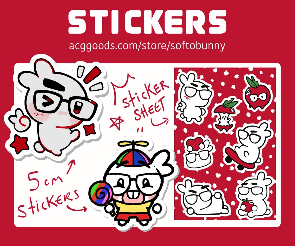 softobunny's tweet photo. WE GOT MERCH ‼️
get a lil bnnuy in your live with the first ever merch drop by yours truly ♥️

🍎 https://t.co/RilLxJhOAY 🐇 https://t.co/WSUOTrEhQZ