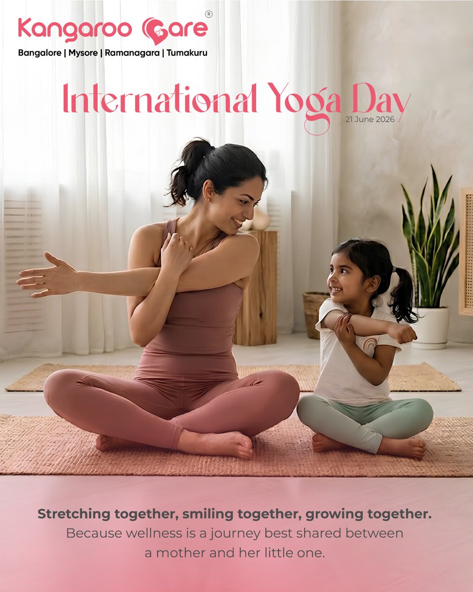 KangarooCare3's tweet photo. This International Yoga Day, here’s to building healthier routines, calmer minds, and stronger bonds — together.

Happy International Yoga Day

#InternationalYogaDay #YogaDay #WellnessTogether #MotherAndChild #YogaForWellness #KangarooCare #WomenAndChildrenCare https://t.co/Dc4TxouBwt