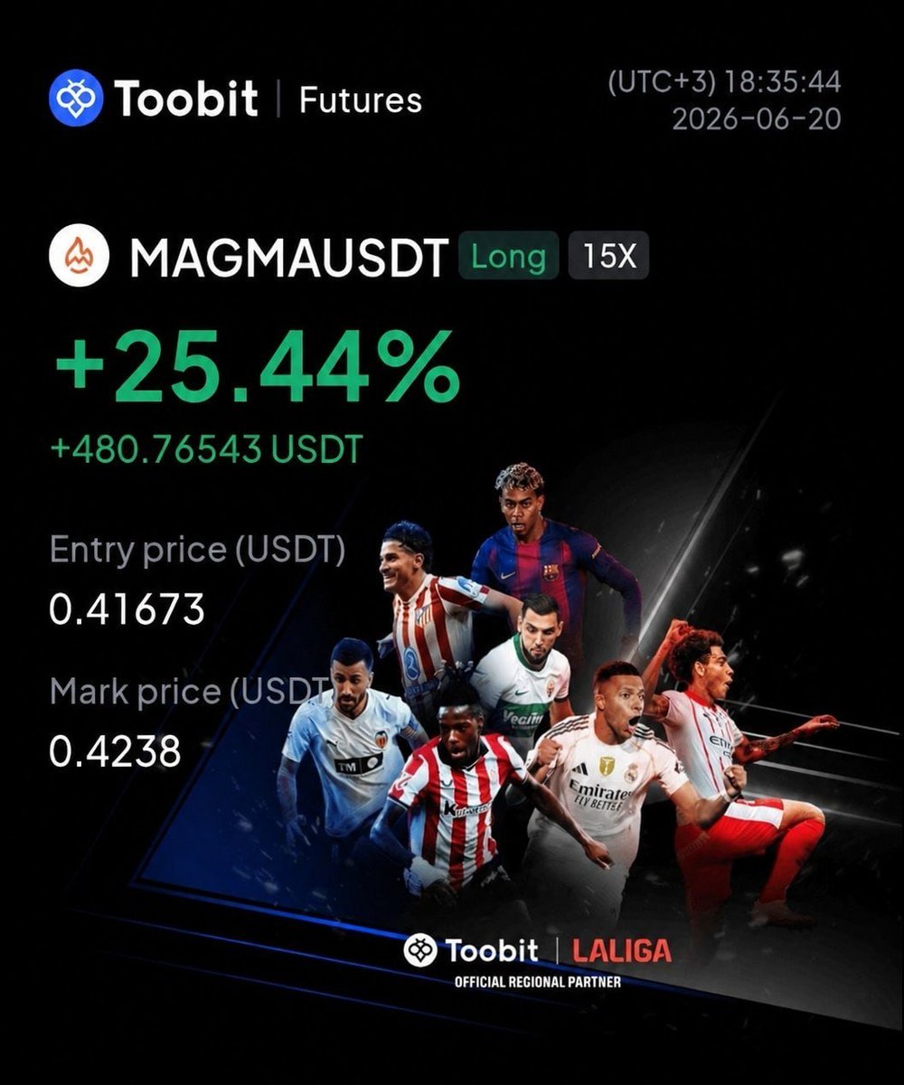 neuro_traders's tweet photo. #MAGMA is still in profit mode

Trade after trade, target after target.. and the machine keeps printing
These are the kind of opportunities that our FREE analyses can create when patience meets execution

So far, this setup alone has generated nearly $500 in sweet profit

#Crypto https://t.co/w7mXajzziT