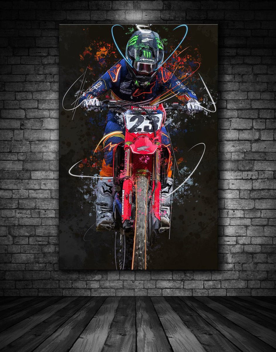 speednutzart's tweet photo. Chase Sexton Honda Graffiti Painting - 🤟🏻🏁🙌🏻 https://t.co/zNqEOzros4