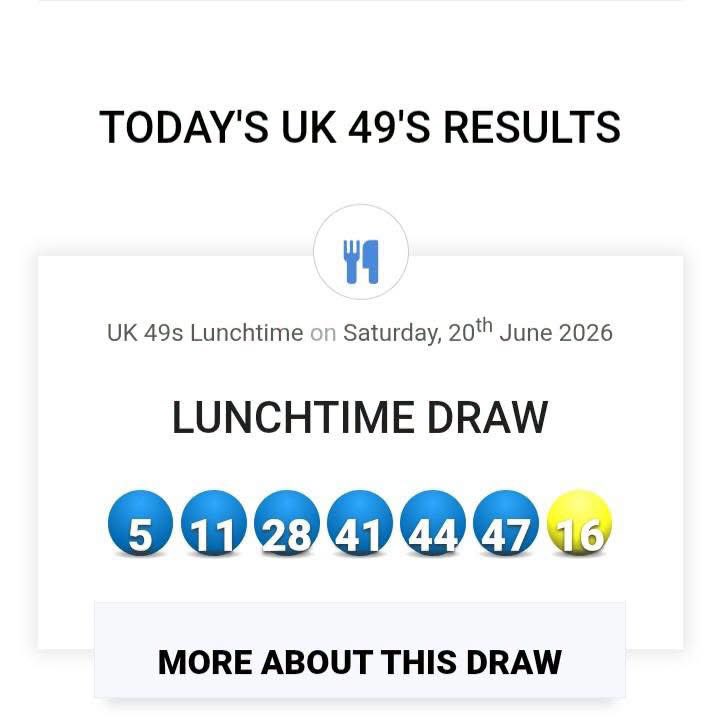 AlexU42170's tweet photo. Are you ready to boom bigger with uk49 winning numbers for both lunchtime and teatime daily
Get your legit and 💯% winning numbers
Follow this link and get your winnings number here immediately 
https://t.co/li76Qz7dNT
https://t.co/li76Qz7dNT https://t.co/lxmWBHEJnU