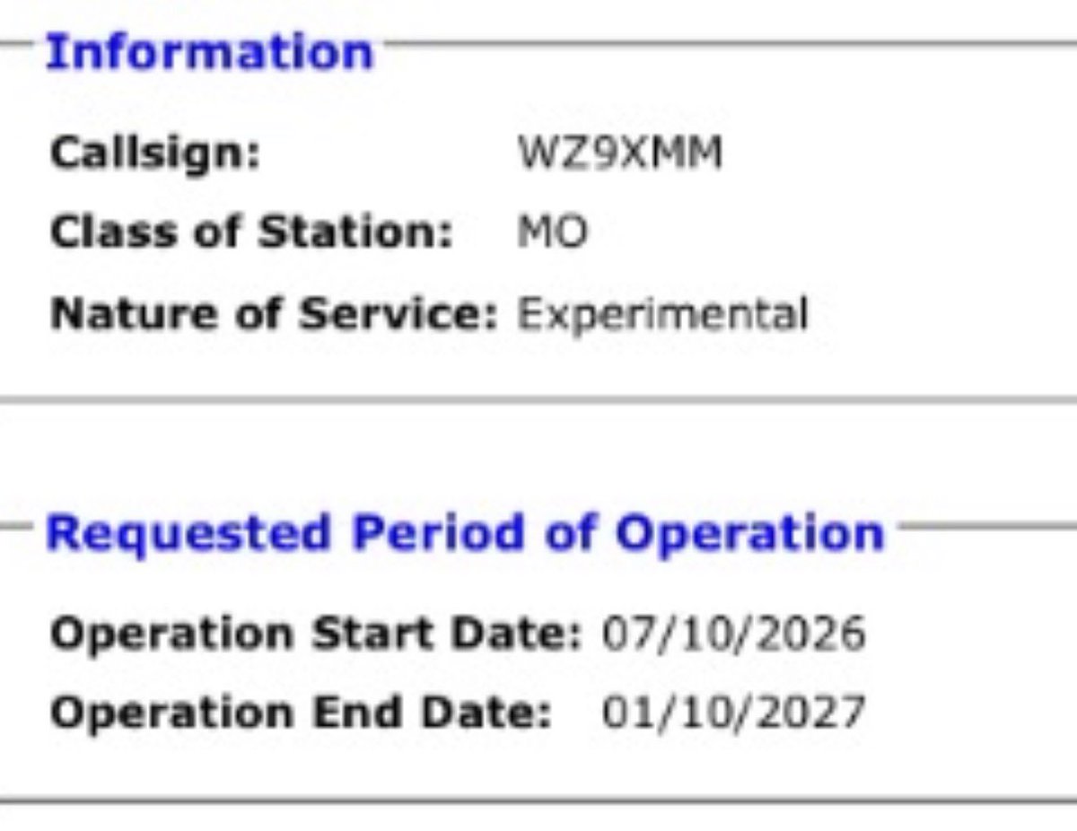 CatSE___ApeX___'s tweet photo. Meanwhile $SPCX applies to do pre-launch RF tests for multiple additional BlueBird missions during a 6 month long period.

Using Falcon9s out of Cape Canaveral.

🐾👌

https://t.co/a4mW8XKDXs https://t.co/Fm3EIRWKQg