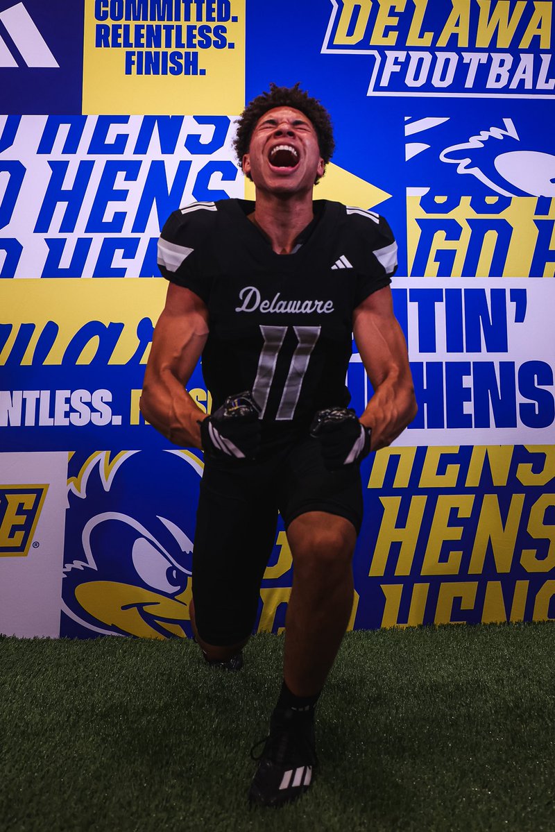 isaiahgreen24's tweet photo. Thank you @Delaware_FB for a great OV. Appreciate all the hospitality!!🔵🟡

@Coach_Ferguson3 @ryancarty10 @udfbgm @xdye21 @FeathersFGsPod @Coach_GMendez1 @BenRubenstein_ @ToonMarlon @LASpartansFB @Rivals @NE6FB_Recruits @ScoutingNE @BrianDohn247 @D1RecruitNation https://t.co/N01CslvXsF