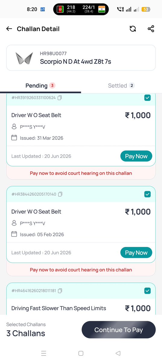 karmabelieverq's tweet photo. @gurgaonpolice Why do you people wait for incident to occur ???

Itne challan hai

Still.he is driving
Kyon ..??
Why is licence is not suspended.
Gurugram is never never  safe

Because you only and only act once things are done and highlighted in media .

Ye bhi chut gaye 2000 ke challan me .. https://t.co/ydRXZ7wBig