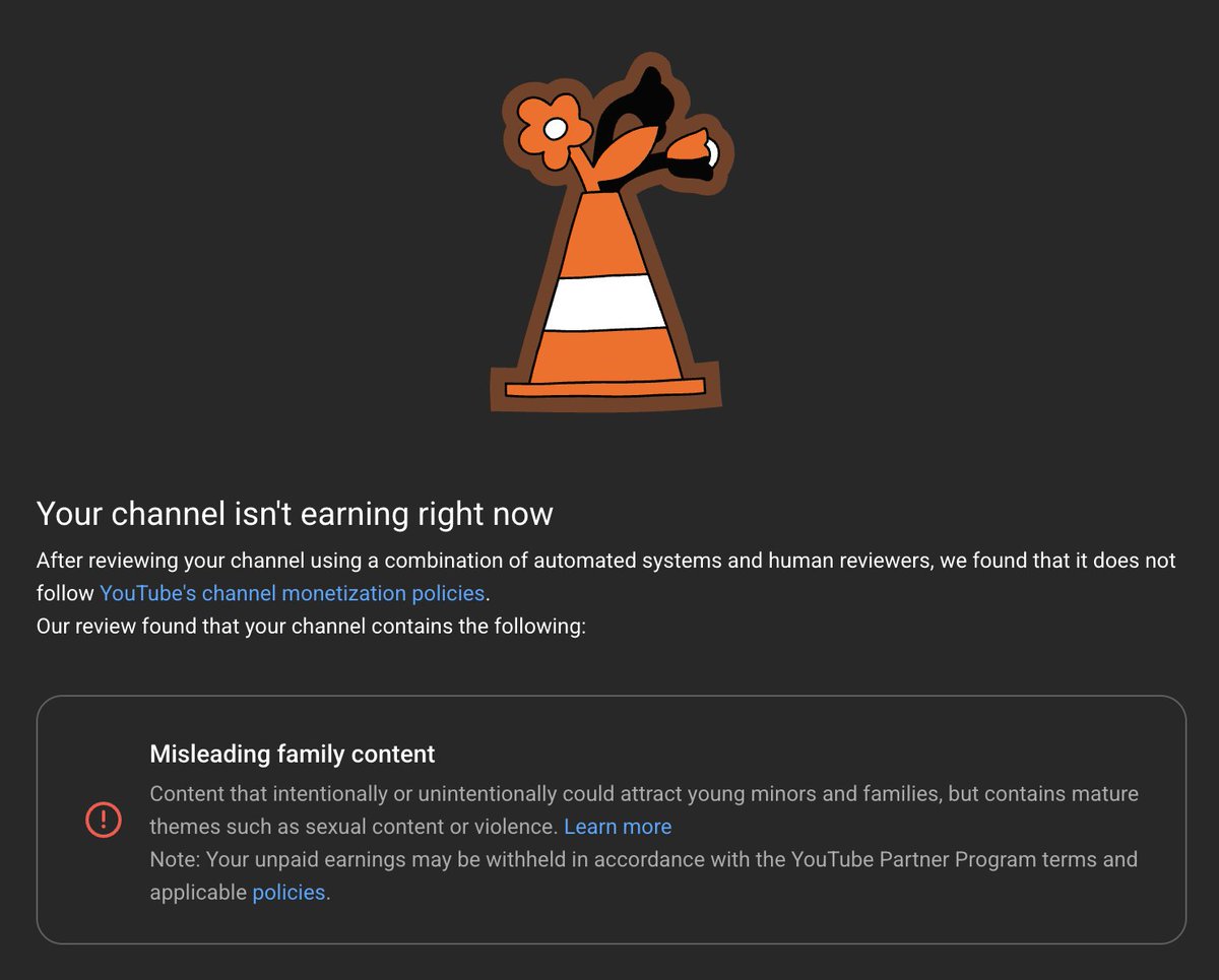 olamasama244's tweet photo. It's a been about 9 days since my channel has been falsely claimed with "misleading family content". I've submitted appeals, but I've been getting the automated responses from Youtube. Other creators have been hit with the same thing and it seems to be targeted. @YouTubeCreators https://t.co/n6C43Q62a2
