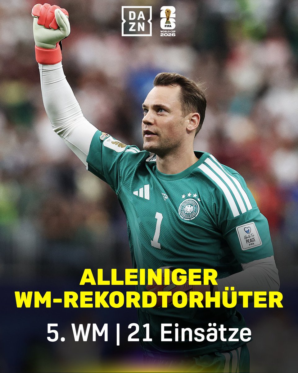 DAZN_DE's tweet photo. Damit lässt Manuel Neuer Hugo Lloris hinter sich 👏

Alle #WM-Highlights seht Ihr nach Abpfiff auf DAZN 🏆 #WorldCup #WM2026 #GERIVO https://t.co/FNM79itksq