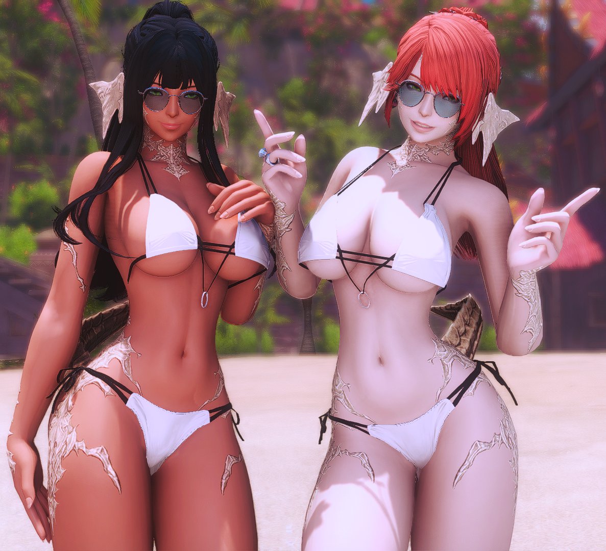 croconoxiv's tweet photo. I love this swimsuit. It's lovely :3
BTW, the black-haired one is technically her original version (Save Slot 1), before I ever played DDLC https://t.co/wvanBbHwMZ