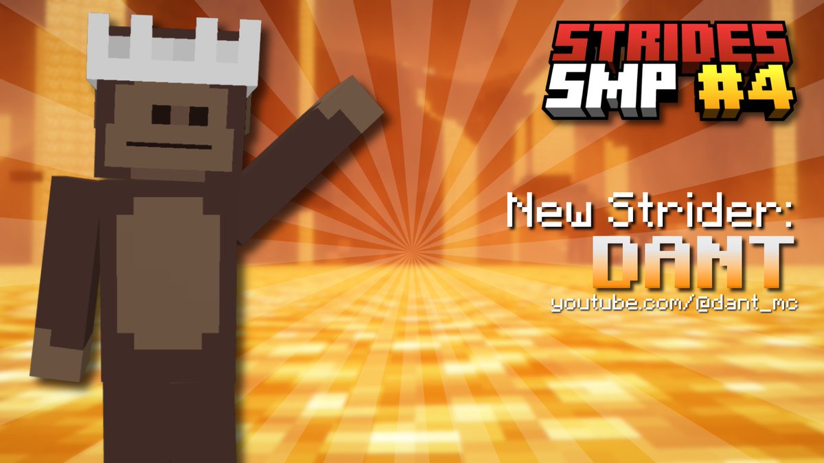 StridesSMPMC's tweet photo. OUR FIFTH NEW MEMBER! 
and our TWENTIETH member overall!

it is... Dant! 
Dant... why? (sorry)

Go check his channel out at
https://t.co/oxCrUBPigz https://t.co/yAsjG13RS9