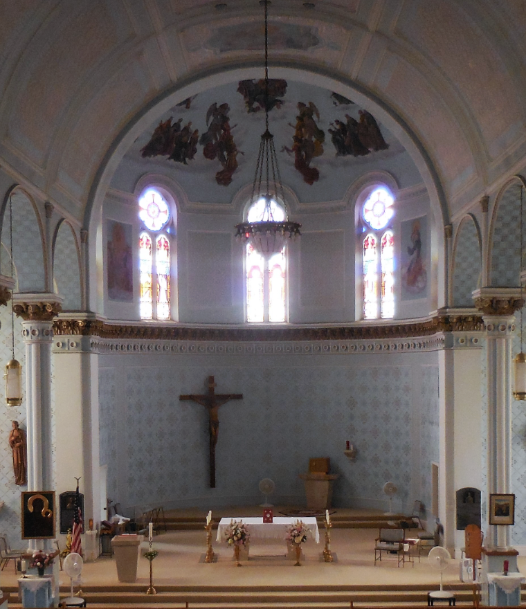 gmoult's tweet photo. the worst post-vatican ii church renovation I've ever seen is st. hedwig in south bend https://t.co/91h60sRqxG