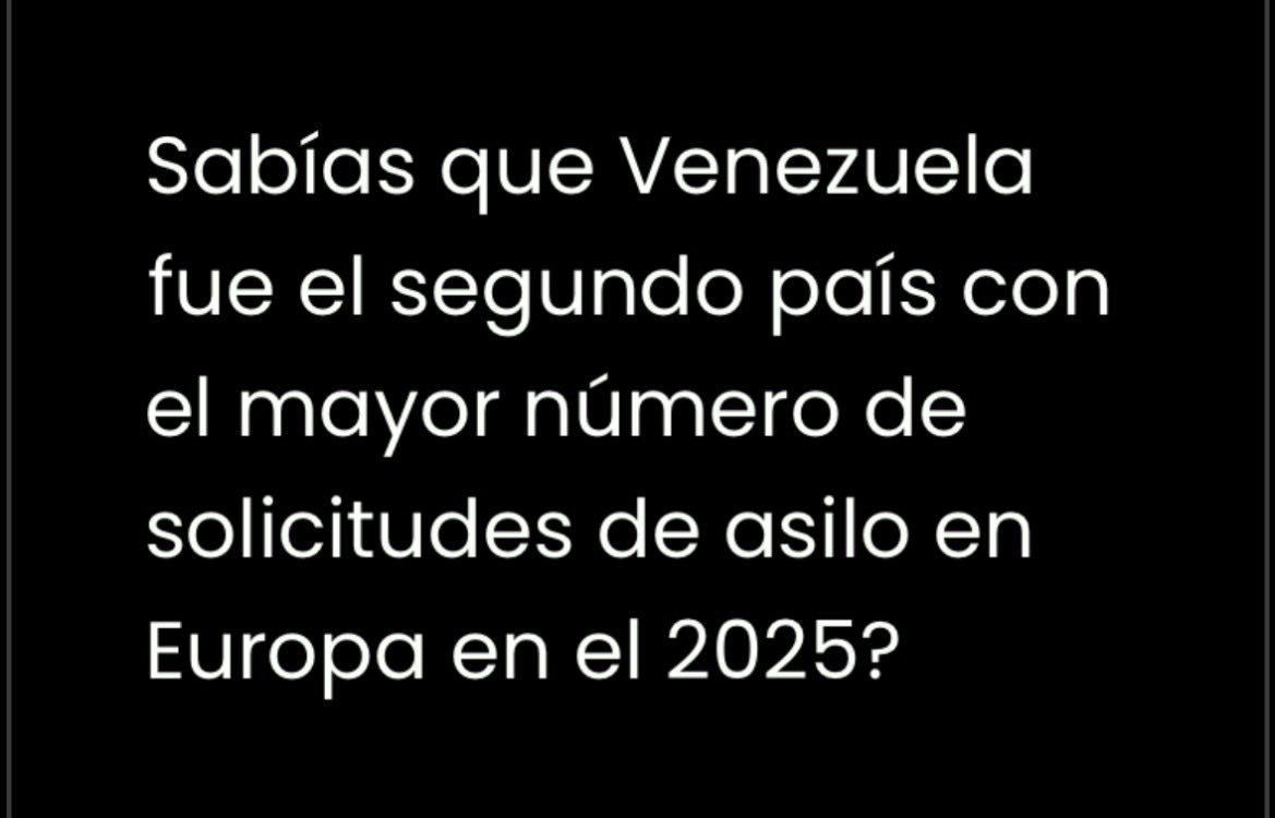 NorVenAlliance's tweet photo. 🌎 Venezuela fue el 2do país con mayor número de solicitudes de asilo en la UE en el 2025.

On #worldrefugeeday we check last asylum requests trends by @EUAsylumAgency.  

Revisa el Reporte completo de la Agencia de Asilo de la Union Europea https://t.co/y9W5X8EN6S https://t.co/77WYnGCY57