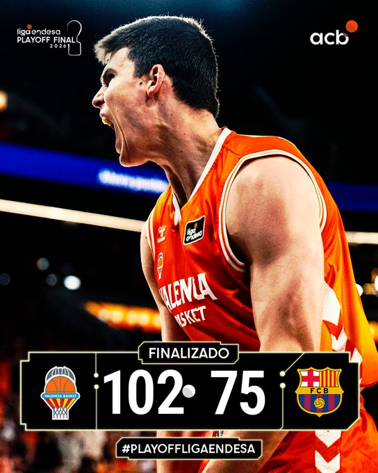 Baezket's tweet photo. Versión arrolladora de @valenciabasket para poner el 1-1 en la serie.

📷 @ACBCOM https://t.co/LSiuWAeyK2