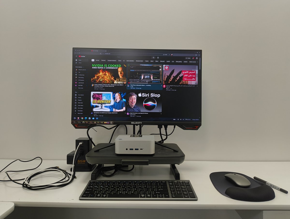 roysolid's tweet photo. من افضل الامور التي نشوفها هو mini pc 
شركة aoostar. قدمت واحد بسعر جيد 350$ لجهاز و يجي بداخله رام 24 قيقا مثالي فقط ركب علي ssd وبيكون ممتاز حتى لعب بقوة Rog ally 

حيث يمتلك معالج ممتاز من amd https://t.co/1zGR8rACqQ