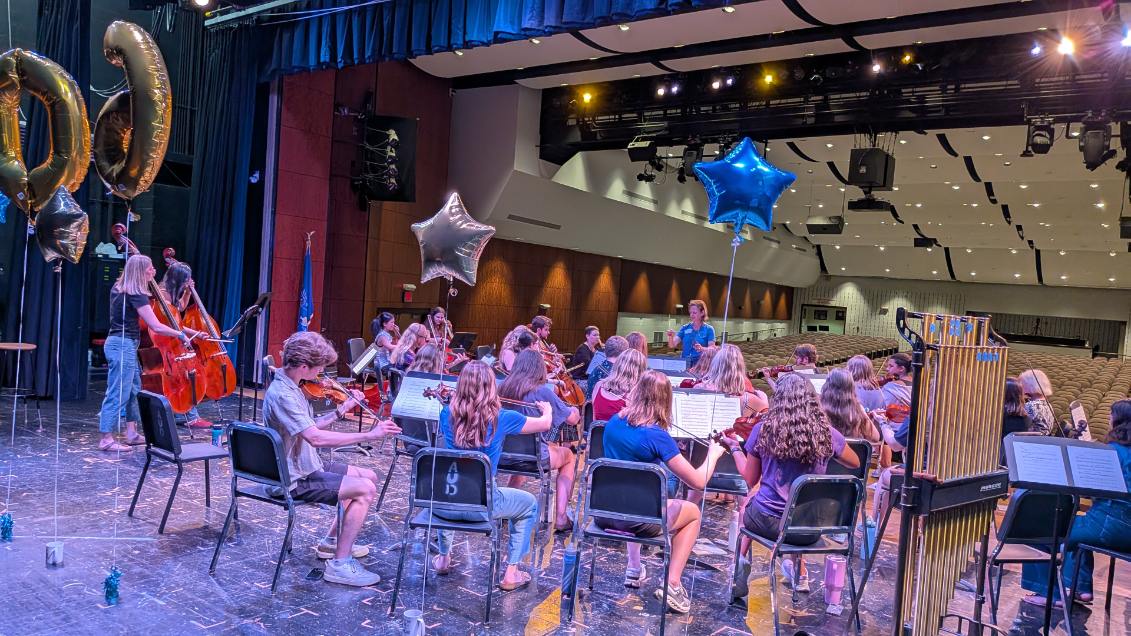 VictorSchools's tweet photo. On Saturday, June 13th, VCS held a Suzuki 60th Anniversary Reunion.🎻 
Alumni spanning from 1989 to 2025 were in attendance. 🙌  
It was a true celebration! 🎉 
#WeAreVictor 💙💛 https://t.co/ffqO3HrXJ7