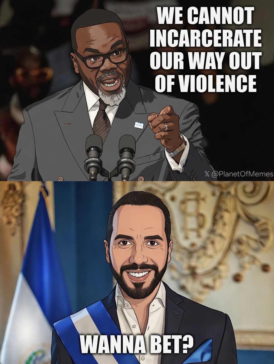 PlanetOfMemes's tweet photo. @nayibbukele 🎯 https://t.co/njKYGmljvH