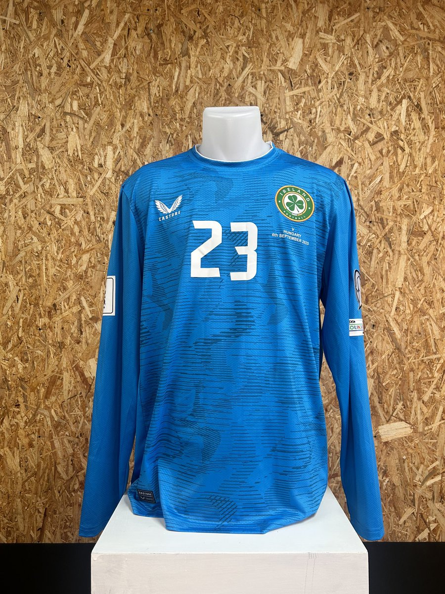 polmac7's tweet photo. Mark Travers match spare shirt from the 2-2 draw against Hungary in Dublin 6th September 2025

£200 https://t.co/xvG4NKGjM2