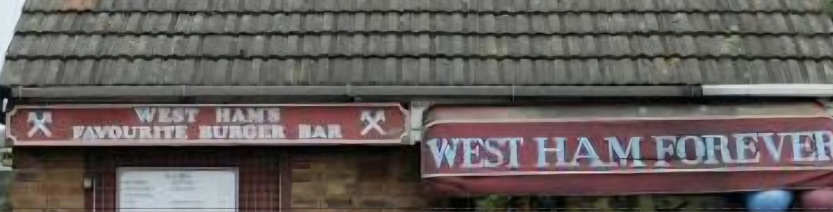 steersb's tweet photo. Tell you what I miss most about Upton Park: 
The buzz getting off the tube - Yes, the view coming up the stairs and seeing the pitch - well yes, but the best....Grabbing a Bonzo Burger at the West Ham Forever burger bar!! 
#whufc #westham #uptonpark #boleyn https://t.co/aK9J48GQg6