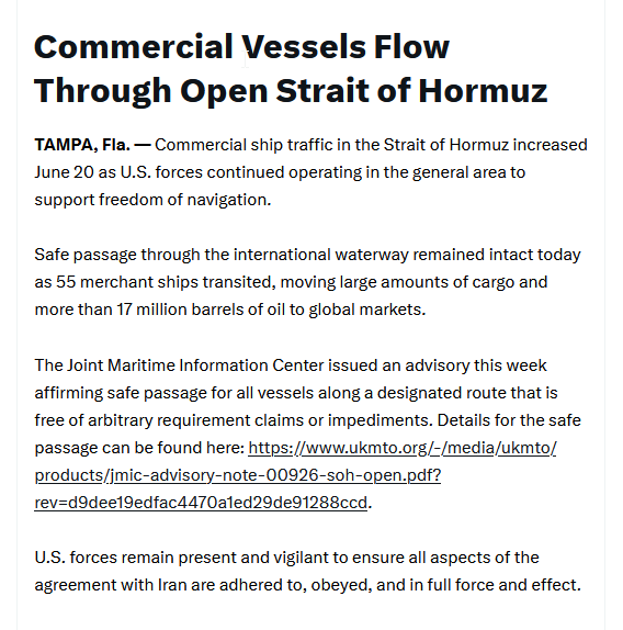 lookner's tweet photo. From this morning, shortly after Iran announced the strait was closed again https://t.co/zgvNg6YdIV