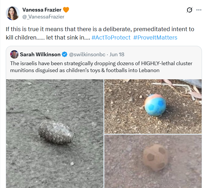 MarkZlochin's tweet photo. This is the UN's Special Representative for Children and Armed Conflict sharing propaganda so deranged and retarded that anyone with a half-functioning brain should have been able to recognize it for what it is... let that sink in... https://t.co/oZZTK0idut