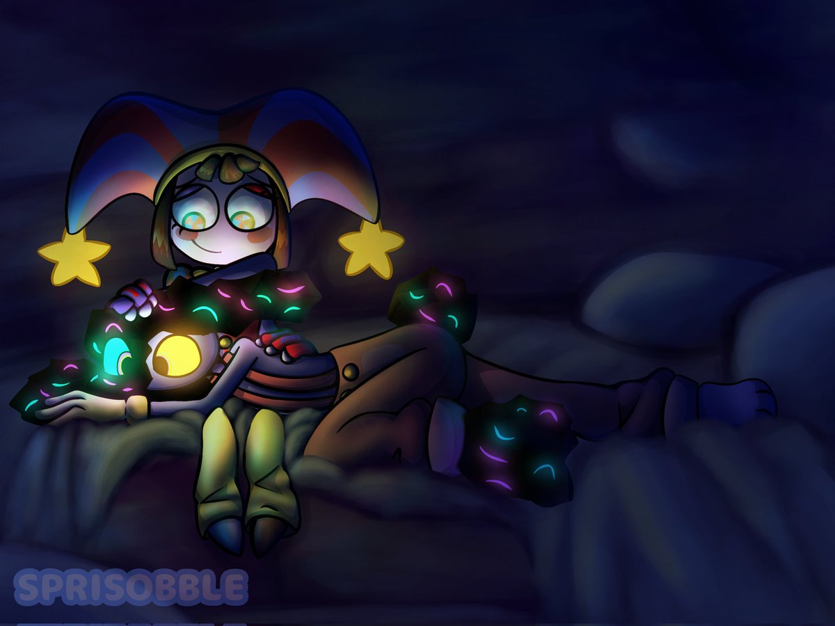 El_Sprisobble's tweet photo. Like any abstraction, the dark seems to calm Jax, and Pomni wants to be there.
#tadc #funnybunny #digitcircus #theamazingdigitalcircus https://t.co/HcSGSH863z