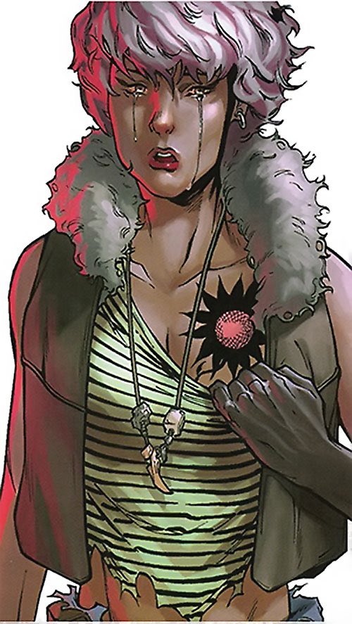 DailyMutantsX's tweet photo. Today’s Mutant of the day is Mulholland “Holly” Black!

First Appearance: The Order #1 (July 2007)

Created by: Matt Fraction &amp; Barry Kitson

Powers: Holly’s power creates a psychic connection with Los Angeles; by recalling events in the city she manifests different abilities! https://t.co/GFdyrYPLBa