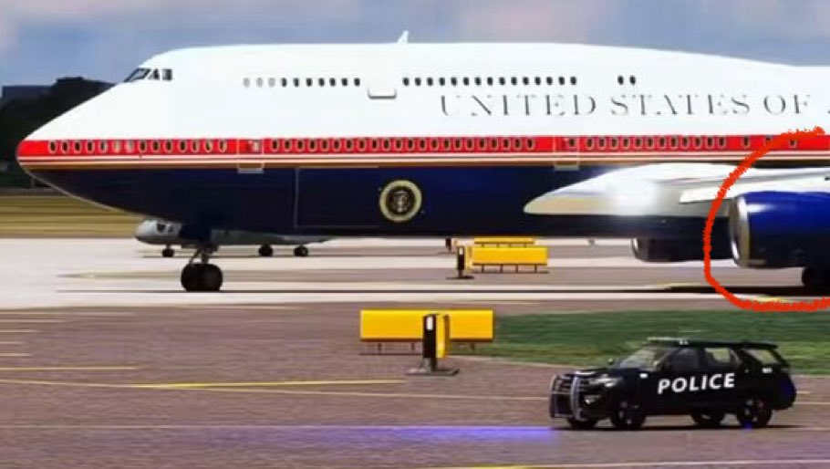 MikeLO1962's tweet photo. @GinieSigonney Why does it seem there are actually TWO new Air Force Ones?? The one in the hanger has white engines and the one taxying in has blue engines. Makes one wonder! https://t.co/dcpr1TX4Ae