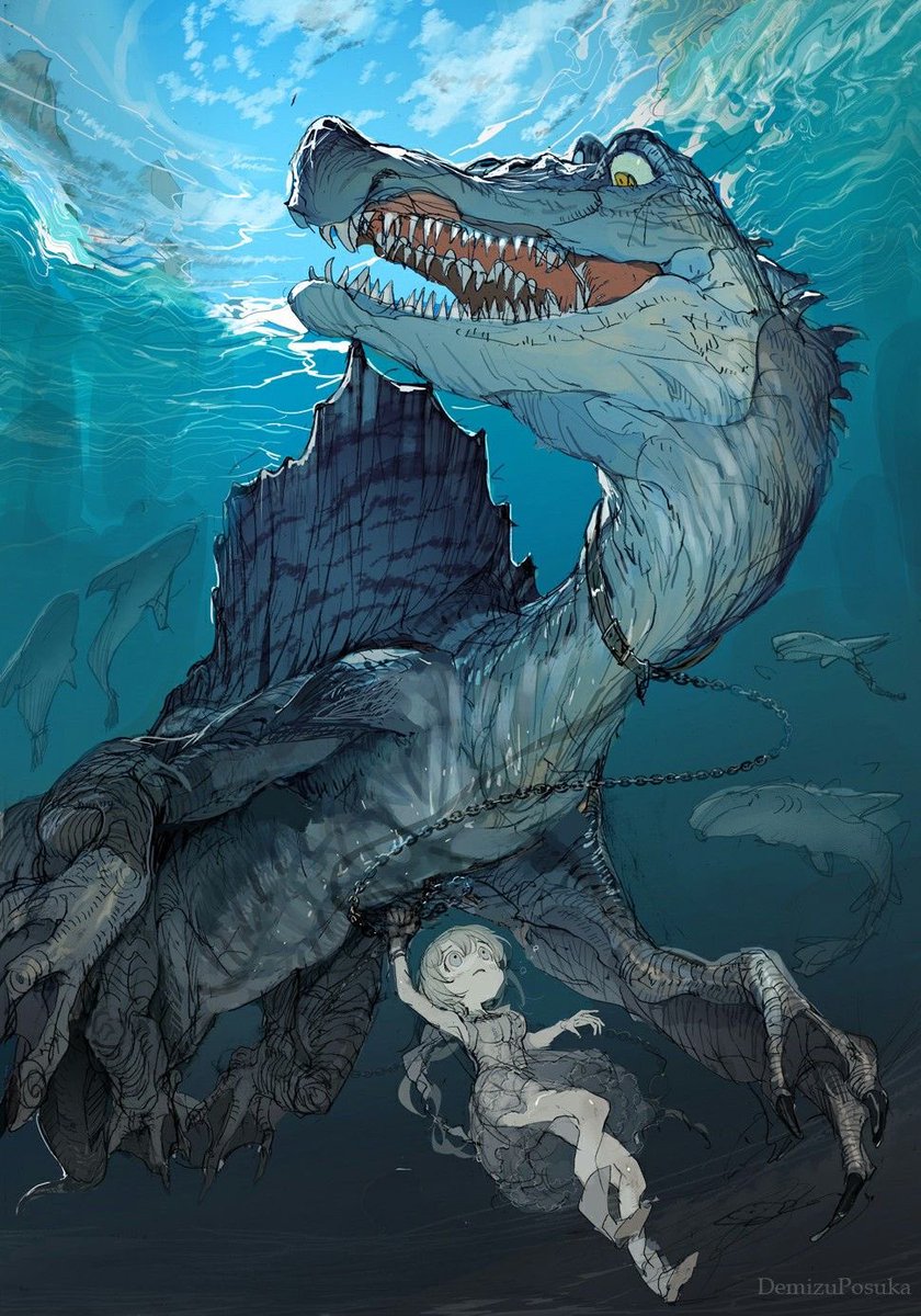 monsterasiazero's tweet photo. Spinosaurus Pic Of The Day!
Underwater Exploration Part Two By Demizu Posuka #spinosaurus https://t.co/ty9p9IEXa4