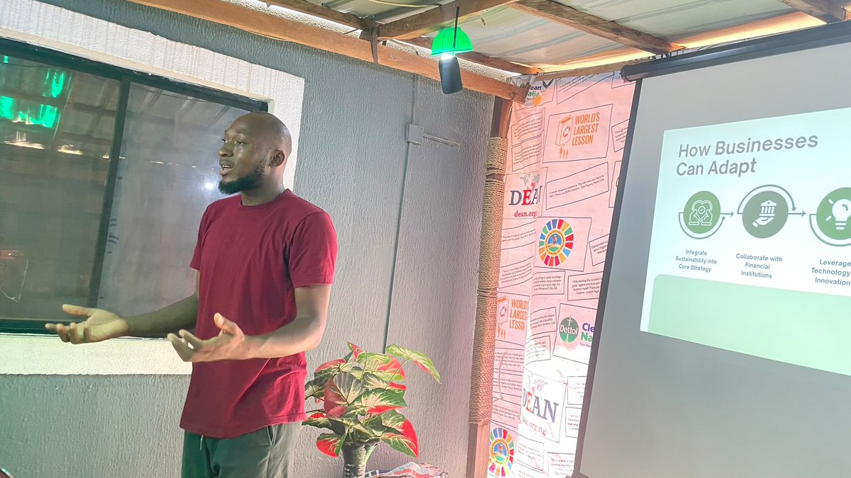 Jtaiye74's tweet photo. Fashion contributes ~10% of global GHG emissions, with most impact from production.

We engaged young tailors on sustainable fashion, waste reduction, and opportunities in the circular economy.

They also received waste bags to better manage fabric cut-offs and reduce pollution. https://t.co/PXkFRzZbvE