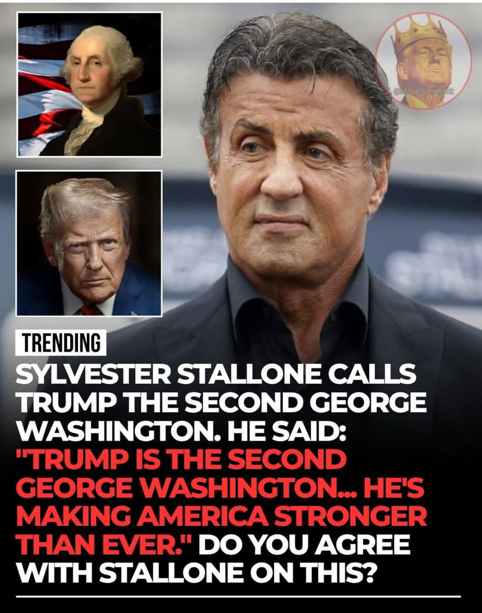 DanicaPavi43369's tweet photo. Who else stands with President Trump and Stallone on this? Drop a โค๏ธ below! ๐ #MAGA #AmericaFirst #TrumpStrong https://t.co/Bxoz5ZQRjf