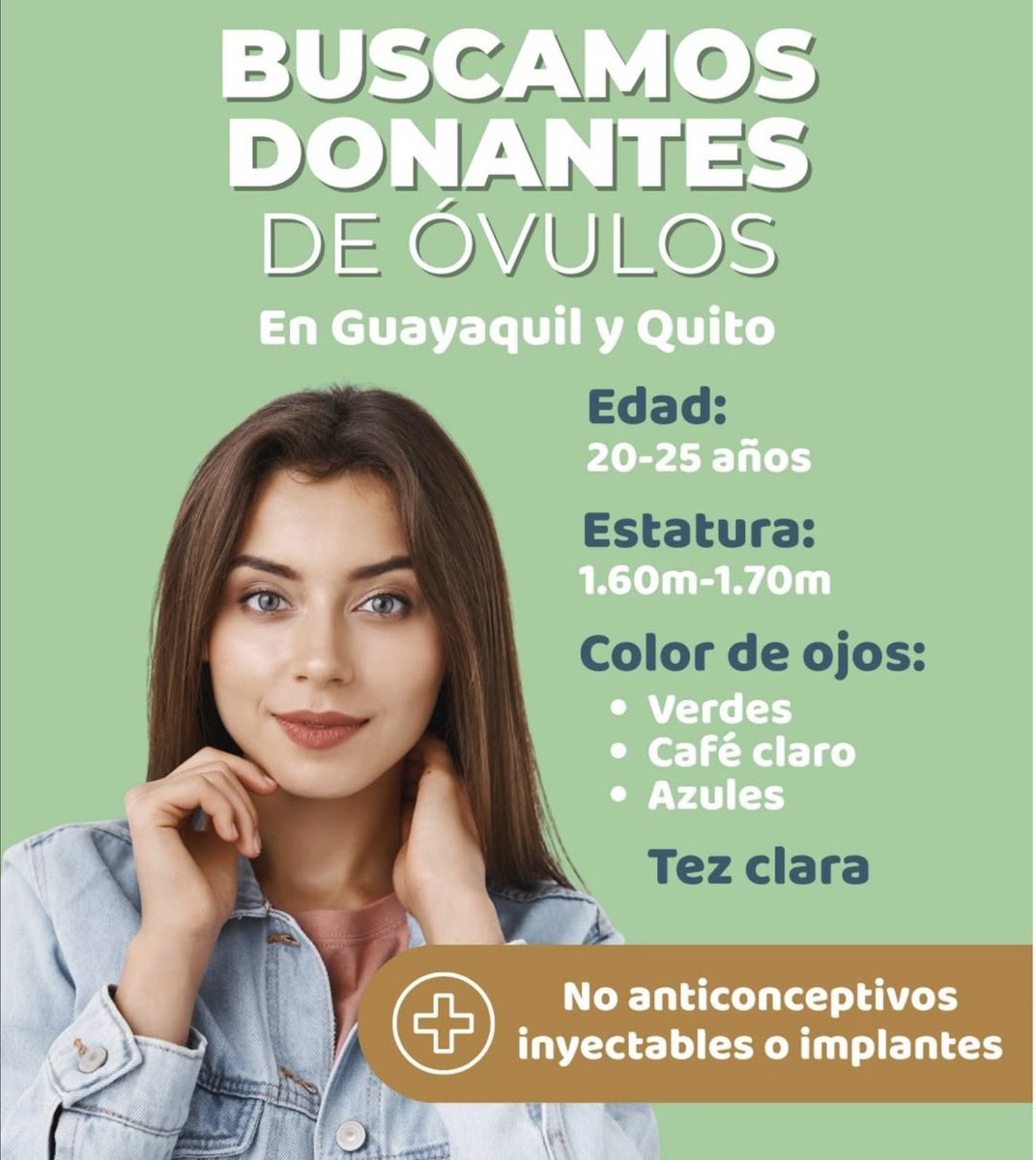MarthaCeciliaVL's tweet photo. 🤮Asqueroso!!

"¿No puedes tener hijos? no importa, TE ARMAMOS UNO CON LA APARIENCIA QUE SE TE ANTOJE, AUNQUE SEA DIFERENTE A LA TUYA"

Es lo que el negocio invisible de la Fecundación In Vitro, Reproducción Humana Asistida quiere imponerse en Ecuador en nuestras narices, y ya lo esta haciendo. Discriminación selectiva... pero ey! "estamos ayudando".

La selectividad del físico por encima de la verdadera problemática... la infertilidad y el acompañamiento a mujeres con graves problemas de fertilidad.

¿Sabes que pasa con los ÓVULOS FECUNDADOS (BEBÉS en estado embrionario) que no cumplen estas características? ¡Los desechan!