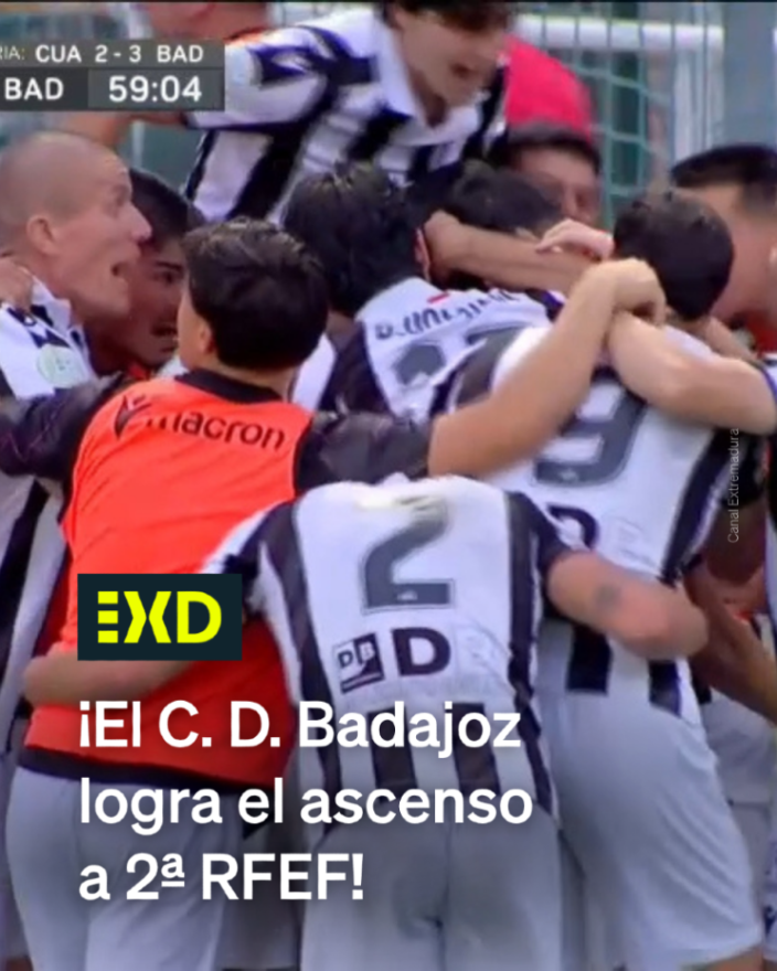 cextremadura's tweet photo. ¡Enhorabuena! El Badajoz asciende a Segunda Federación tras empatar ante el Cuarte

https://t.co/syt6LKaQh4 https://t.co/FruByF74Sj