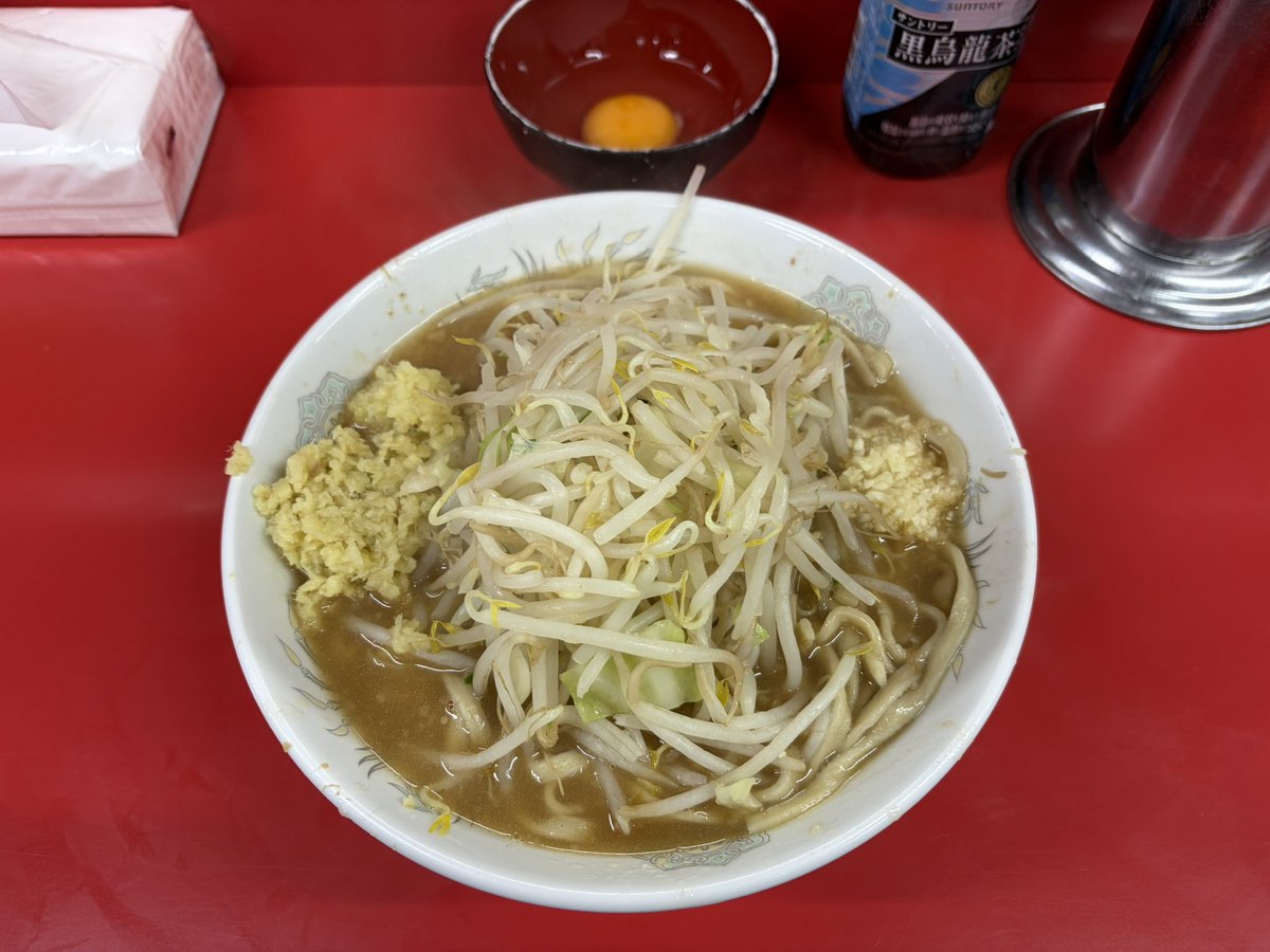 sendaiten's tweet photo. ラーメン二郎 仙台店2 小ラーメン 麺半分 脂抜き ニンニク少なめ ヤサイ少なめ 生姜！14日の仙台店2ラーメンも超〜美味しかったです！ごちそうさまでした！ https://t.co/4TBclwpsZT