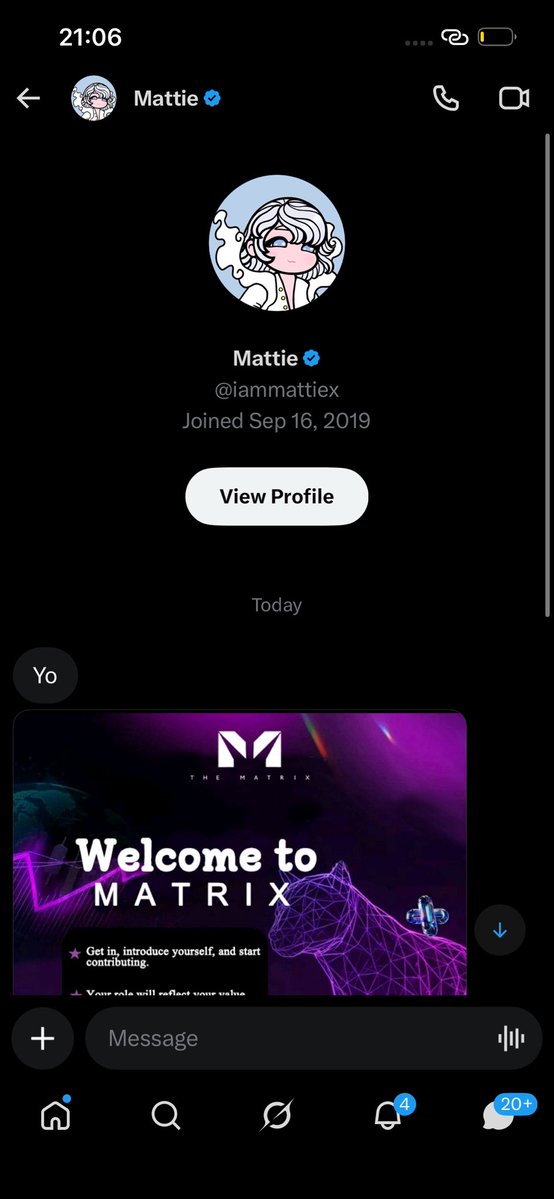 Fayyonchain's tweet photo. Excited to officially join the @iammattiex family ❤️

A new chapter, new connections, and endless opportunities to learn, contribute, and grow alongside an amazing community.

Grateful for the warm welcome. 

Time to roll up my sleeves, lock in, and start building 🙂‍↔️

I am going to have so much fun with @Mattymatrix_