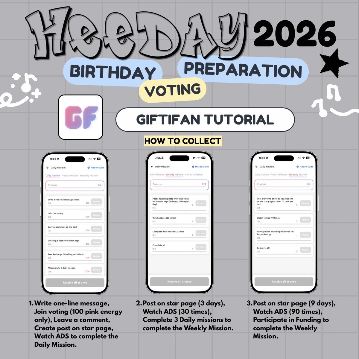 EvanVoting's tweet photo. [🔔] GIFTIFAN DAILY REMINDER

EVERS,

Please start collecting on GIFTIFAN for #EVAN’s upcoming birthday poll. 

How to collect:
✅️ Daily Attendance 
✅ Daily Mission
✅️ Watching Video Ads (max. 30 ads)
✅ Invite Friend

#EVAN #에반 @h_evva_n @evan_officialJP https://t.co/OnKXAGou7q