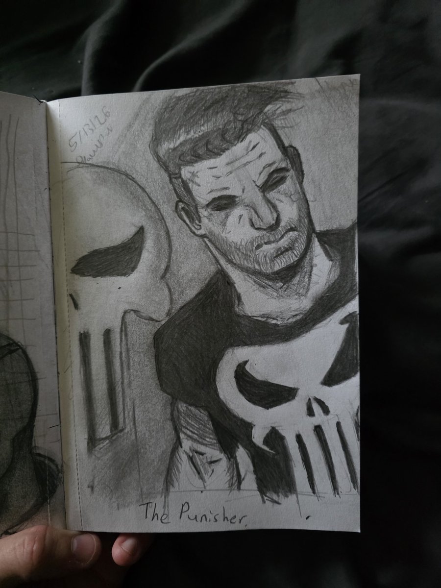 NotoriousNapo's tweet photo. One batch two batch penny and dime #thepunisher #artㅤㅤㅤㅤ #sketch https://t.co/D11xWkupI1